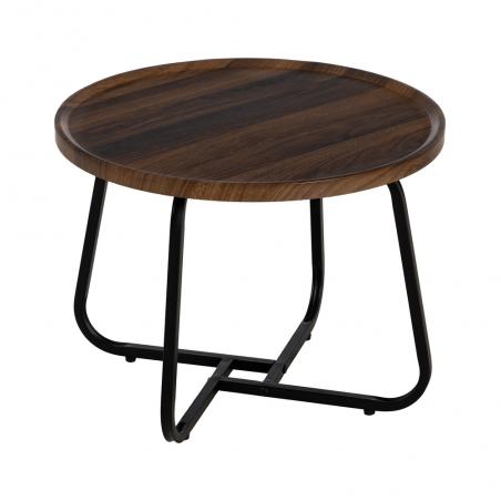 MESA CENTRO MARRÓN DM-METAL SALÓN 50 X 50 X 38 CM