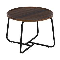 MESA CENTRO MARRÓN DM-METAL SALÓN 60 X 60 X 45 CM