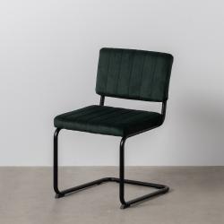 SILLA VERDE TEJIDO-METAL CONTRACT 48 X 56 X 82 CM