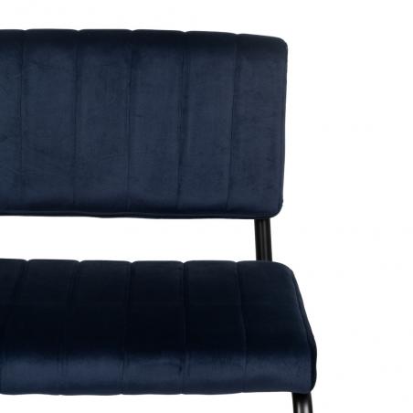 SILLA AZUL TEJIDO-METAL CONTRACT 48 X 56 X 82 CM