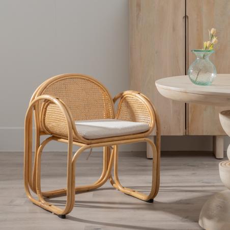 SILLÓN NATURAL RATÁN SALÓN 63,50 X 58 X 77 CM