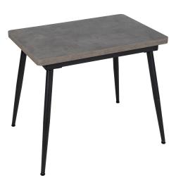 MESA EXTENSIBLE GRIS METAL-MADERA PAX 90 X 60 X 75 CM