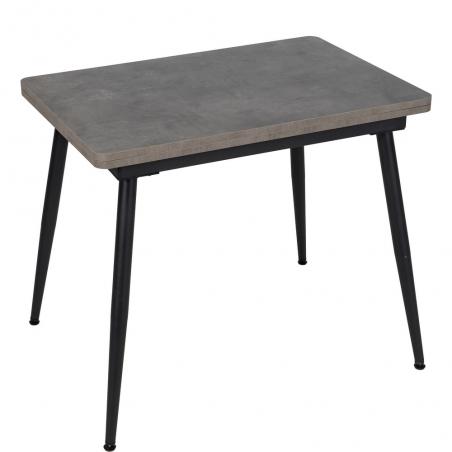 MESA EXTENSIBLE GRIS METAL-MADERA PAX 90 X 60 X 75 CM