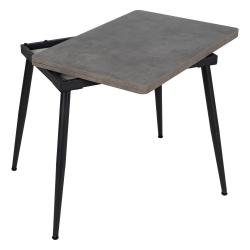 MESA EXTENSIBLE GRIS METAL-MADERA PAX 90 X 60 X 75 CM