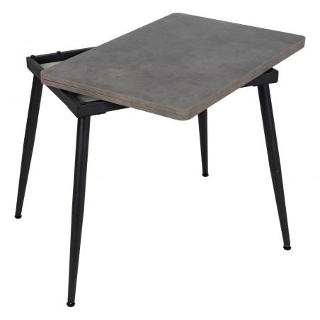 MESA EXTENSIBLE GRIS METAL-MADERA PAX 90 X 60 X 75 CM