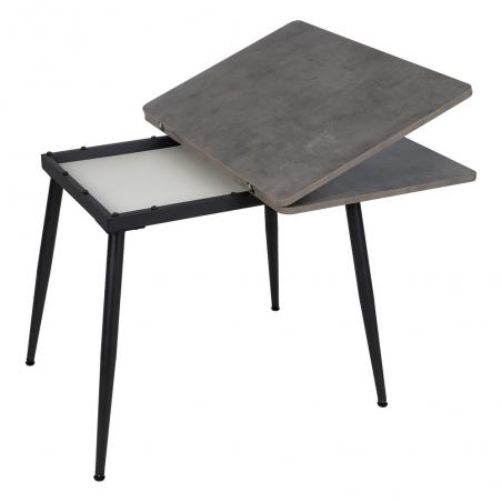 MESA EXTENSIBLE GRIS METAL-MADERA PAX 90 X 60 X 75 CM