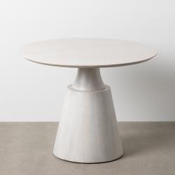 MESA COMEDOR BLANCO MADERA DE MANGO 100 X 100 X 78 CM