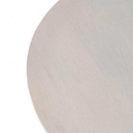 MESA COMEDOR BLANCO MADERA DE MANGO 100 X 100 X 78 CM
