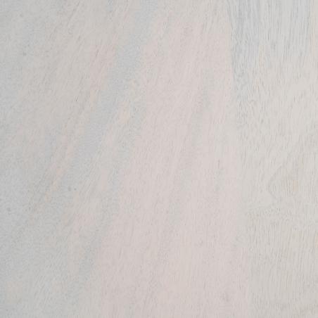 MESA COMEDOR BLANCO MADERA DE MANGO 100 X 100 X 78 CM