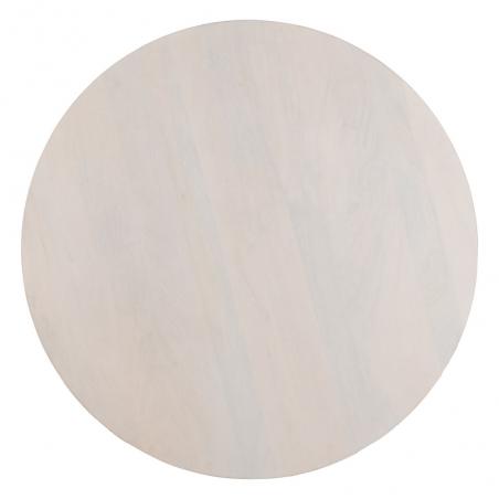 MESA COMEDOR BLANCO MADERA DE MANGO 100 X 100 X 78 CM