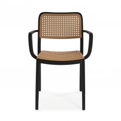 SILLA REPOSABRAZOS VENUS NEGRA
