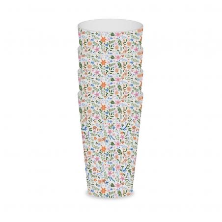 SET 4 VASOS FLORES
