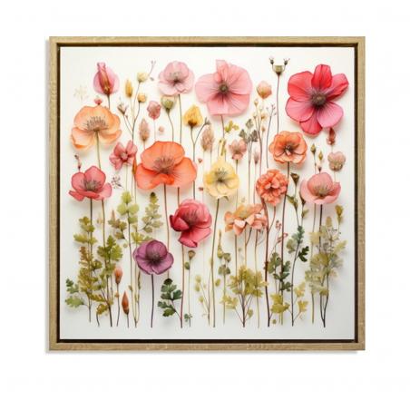 LIENZO 40 x 40 FLORA ROSA