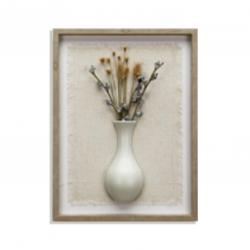 LIENZO 3D 30 x 40 JARRON FLORES SECAS