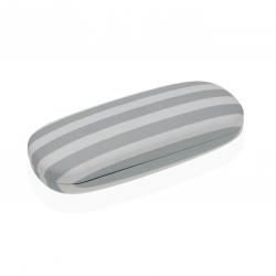 FUNDA GAFAS RAYAS GRISES