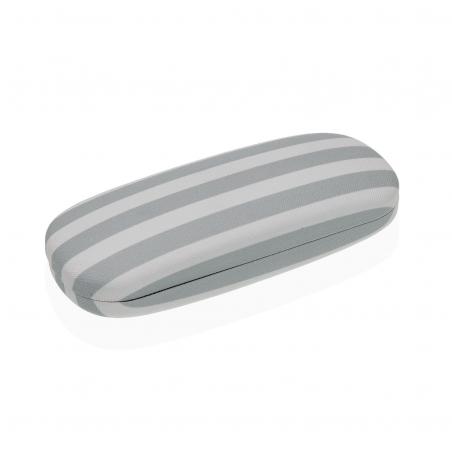 FUNDA GAFAS RAYAS GRISES