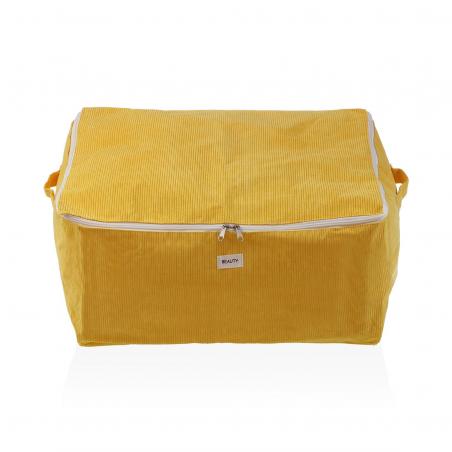 CAJA ALMACENAMIENTO CORDUROY AMARILLA  L