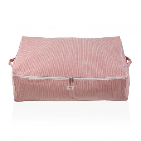 CAJA ALMACENAMIENTO CORDUROY ROSA XL