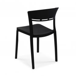 SILLA CON RESPALDO NEGRA