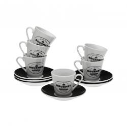SET 6 TAZAS CAFE CON PLATO GOURMET
