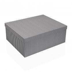 SET 15 CAJAS CARTON RAYAS GRISES