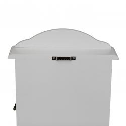 CAJA DE LLAVES BLANCA CON DECORADO DE ESCAMAS