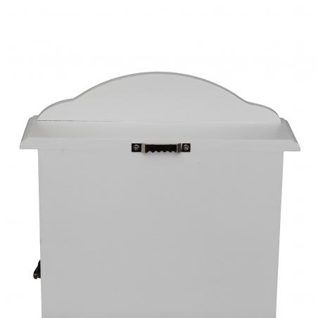 CAJA DE LLAVES BLANCA CON DECORADO DE ESCAMAS