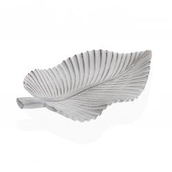 CENTRO BLANCO CON FORMA DE HOJA DE 35 CM