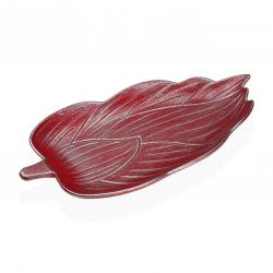 SET DE DOS CENTROS DE MESA ROJOS EN FORMA DE HOJA