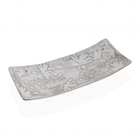 CENTRO DE MESA RECTANGULO BLANCO CON FLORES