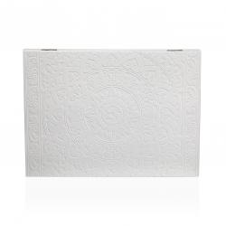 CUBRECONTADOR MANDALA BLANCO EN RELIEVE