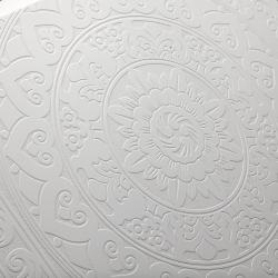 CUBRECONTADOR MANDALA BLANCO EN RELIEVE