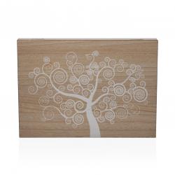 CUBRECONTADOR DE MADERA CON ARBOL DE LA VIDA