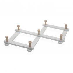 PERCHERO EXPANDIBLE DE PARED DE MADERA BLANCA