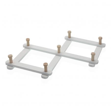 PERCHERO EXPANDIBLE DE PARED DE MADERA BLANCA