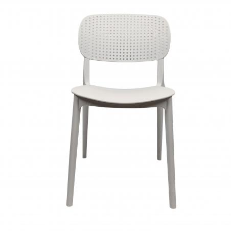 SILLA DE COMEDOR BLANCA APILABLE