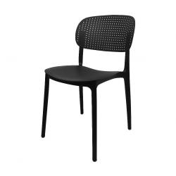 SILLA DE COMEDOR NEGRA APILABLE