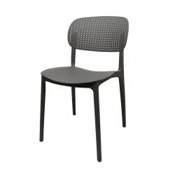 SILLA DE COMEDOR GRIS APILABLE