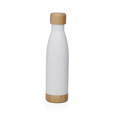 BOTELLA  BLANCA MATE  500ML ACERO INOXIDABLE
