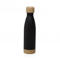 BOTELLA NEGRA MATE  500ML ACERO INOXIDABLE
