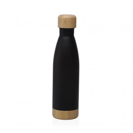 BOTELLA NEGRA MATE  500ML ACERO INOXIDABLE
