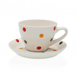 SET 6 TAZAS CAFE CON PLATO MELISSA