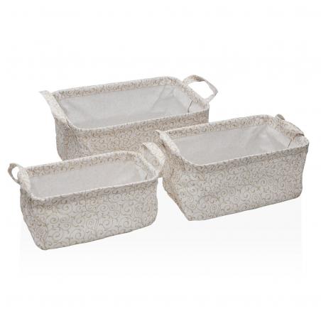 SET 3 CESTAS RECTANGULARES SERPENTINE