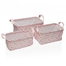 SET 3 CESTAS RECTANGULARES AMORE