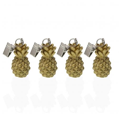 SET 4 PESOS  MANTEL PIÑAS