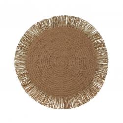 SALVAMANTEL CON  FLECOS MARRON
