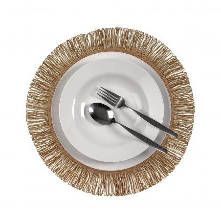 SALVAMANTEL CON  FLECOS MARRON