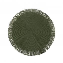 SALVAMANTEL CON  FLECOS VERDE