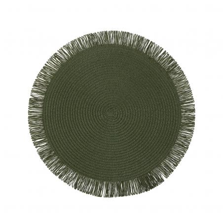 SALVAMANTEL CON  FLECOS VERDE
