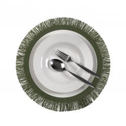 SALVAMANTEL CON  FLECOS VERDE